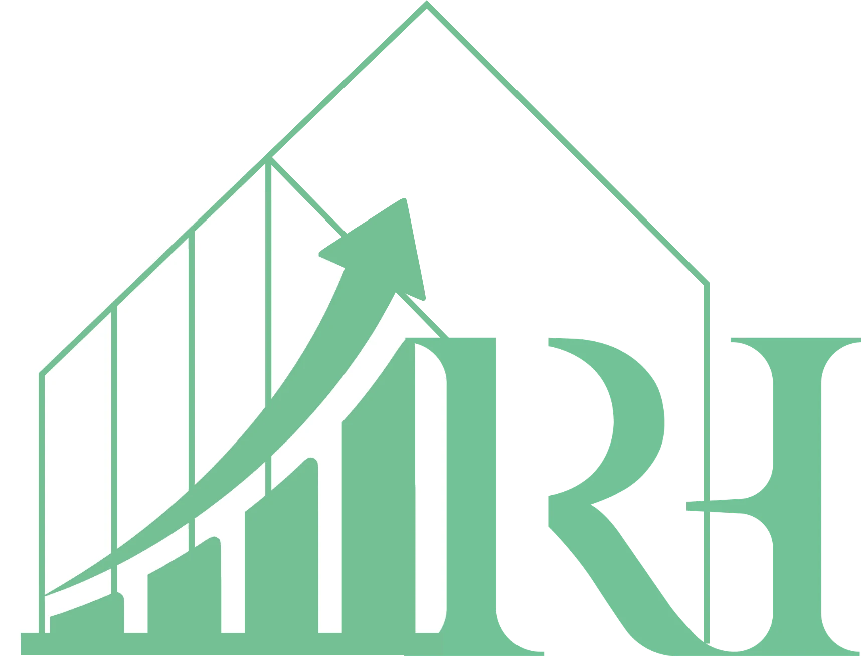 Original Builders Profit Network logo combining RH letterforms, a building outline and an upward arrow